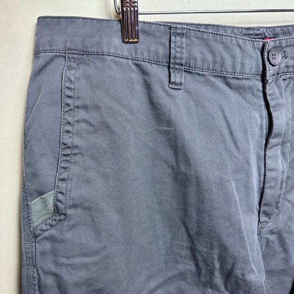 Vintage Retro Quicksilver Cargo Distressed Blue Gray Men's Shorts Size 34 - Picture 2 of 6